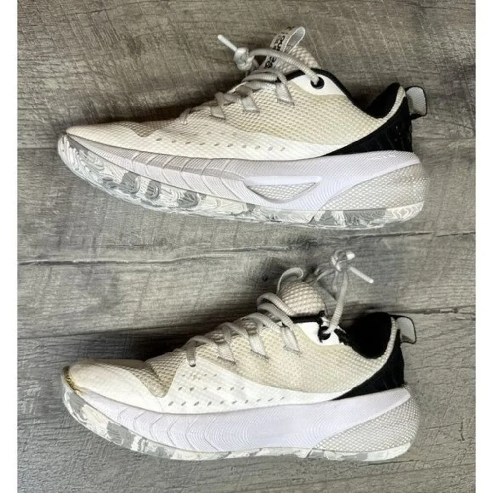 Under Armour Womens HOVR Basketball Shoes 10 White Athletic Sneakers Performance